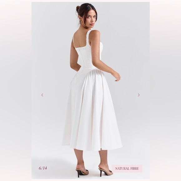 House of CB Dorothy white cotton midi sundress - Picture 8 of 16